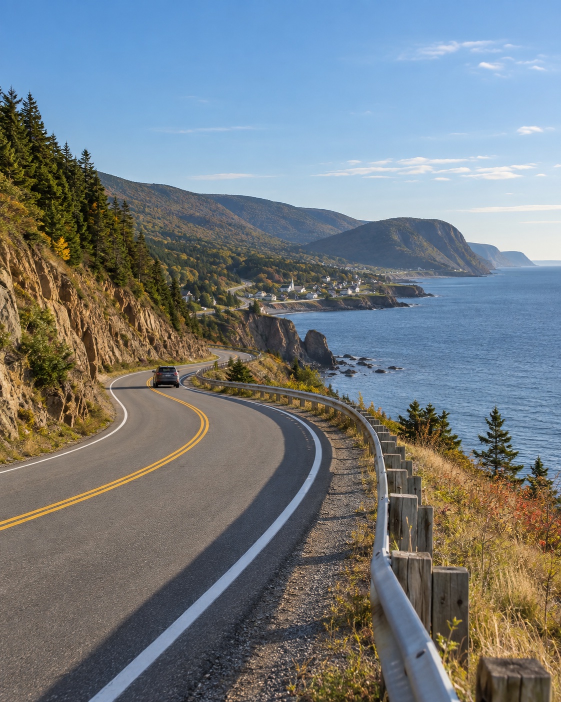 a road-character photograph for the selected route leg